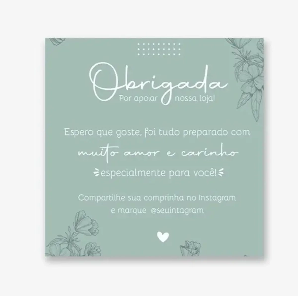 Cartão de Agradecimento - Impressão Frente e Verso - Image 5