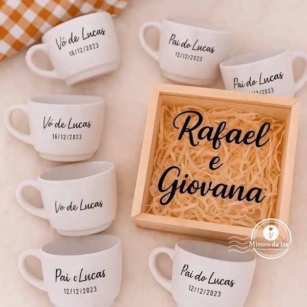 Kit de Xícaras com Caixa Personalizada - Image 3