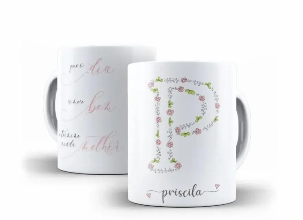 Caneca Letra Floral com Frase - Image 5