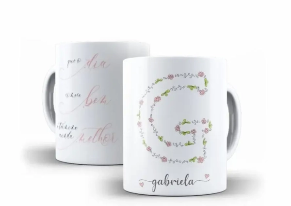 Caneca Letra Floral com Frase - Image 6