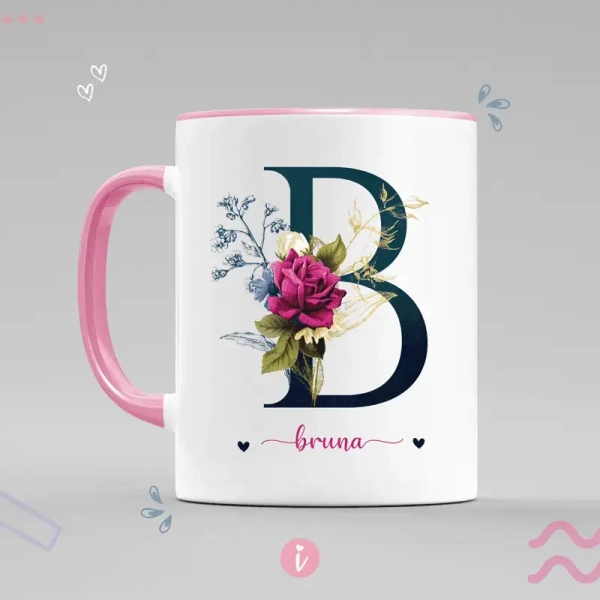 Caneca Letra Floral - Image 4