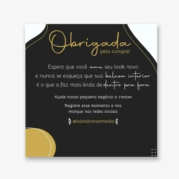 Cartão de Agradecimento - Impressão Frente e Verso - Image 4