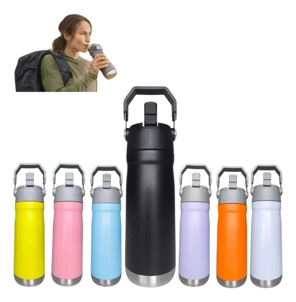 Garrafa Térmica Flip Straw Canudo E Alça 650 ml - Image 3