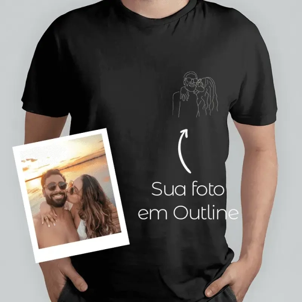 Camiseta com Foto Outline
