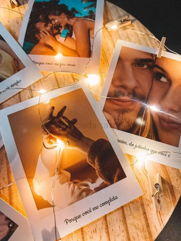 Kit Polaroid com Varal de Led