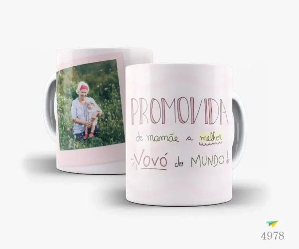 Caneca Promovida De Mamãe A Melhor Vovó Do Mundo