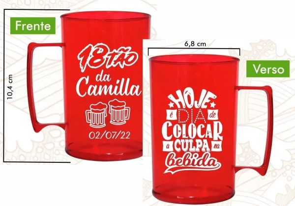 Kit Caneca Lembrancinha Acrilico 300ml - Image 2