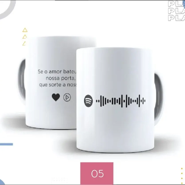 Kit Caneca e Polaroid Spotify