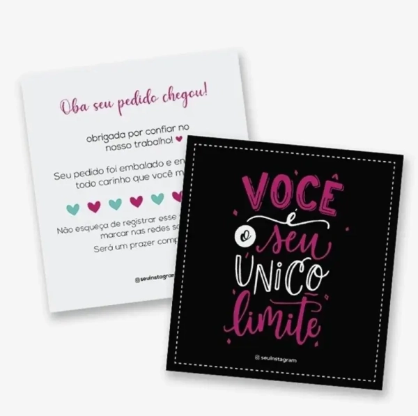 Cartão de Agradecimento - Impressão Frente e Verso - Image 3
