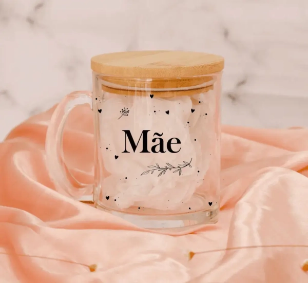 Caneca de Vidro Personalizada - Dia das Mães