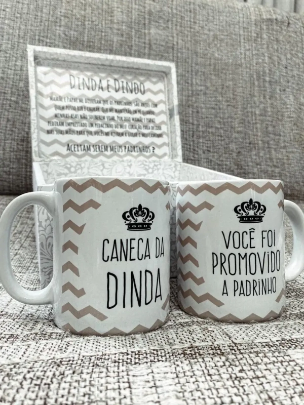 Caixa Convite Padrinhos Batismo/Consagração Com Canecas Personalizadas - Image 2