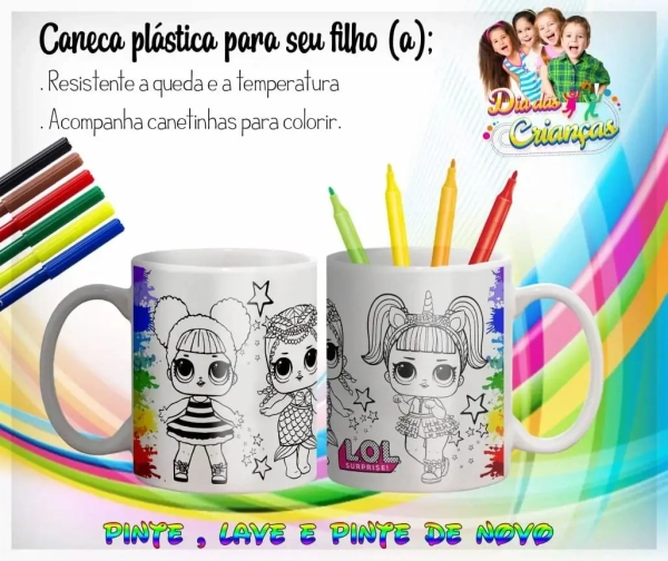 Caneca Lave e Pinte de Polímero - Para Crianças - Image 2