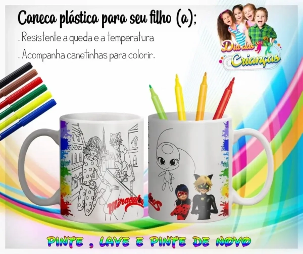 Caneca Lave e Pinte de Polímero - Para Crianças - Image 33