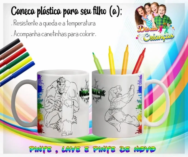 Caneca Lave e Pinte de Polímero - Para Crianças - Image 5
