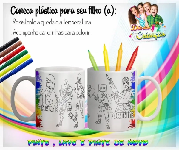 Caneca Lave e Pinte de Polímero - Para Crianças - Image 29