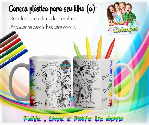 Caneca Lave e Pinte de Polímero - Para Crianças - Image 20