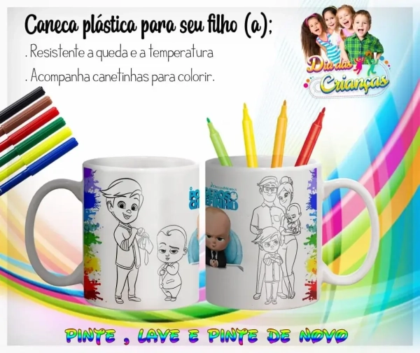 Caneca Lave e Pinte de Polímero - Para Crianças - Image 4