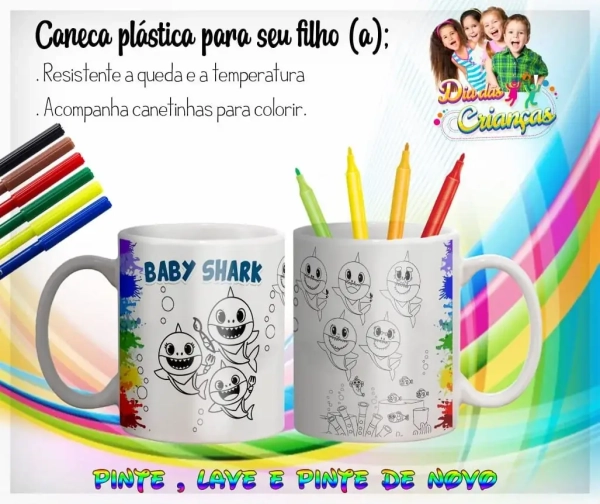 Caneca Lave e Pinte de Polímero - Para Crianças - Image 11