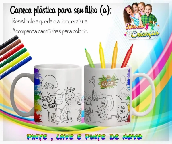 Caneca Lave e Pinte de Polímero - Para Crianças - Image 47