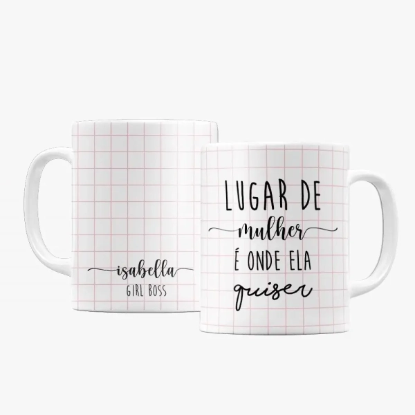 Caneca Lugar de Mulher é Onde Ela Quiser - Image 3