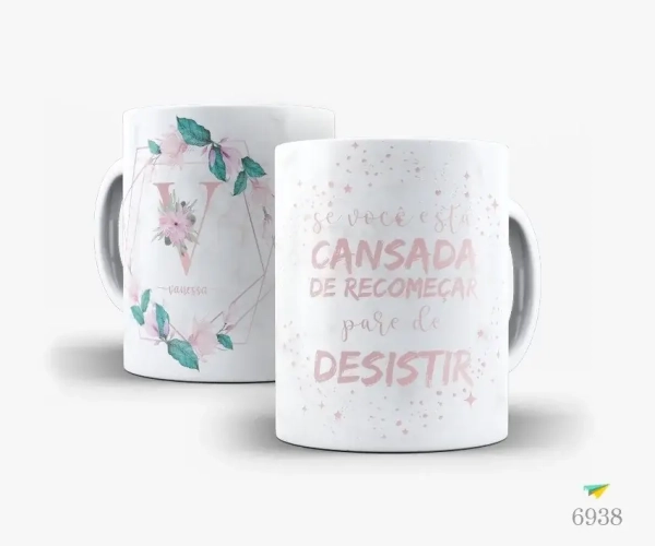 Caneca Letra Floral - Image 3