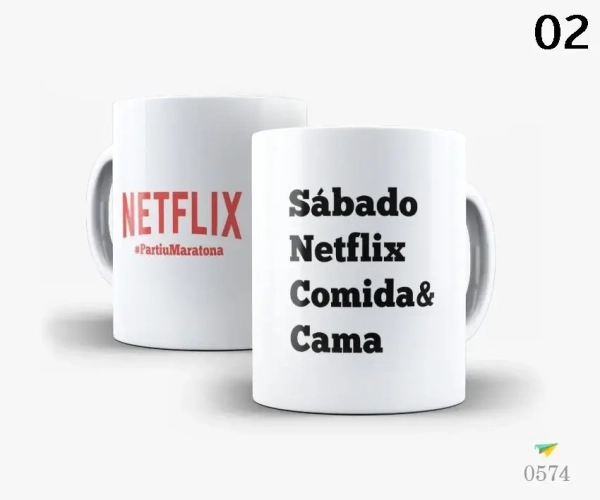 Caneca Netflix #PartiuMaratona