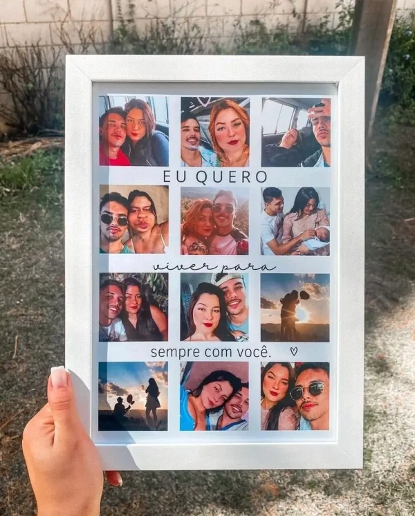 Quadro Mosaico com Frase