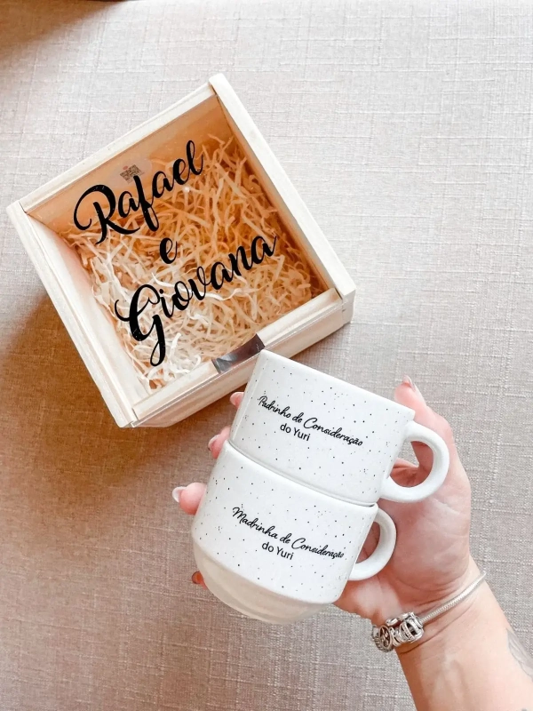Kit de Xícaras com Caixa Personalizada