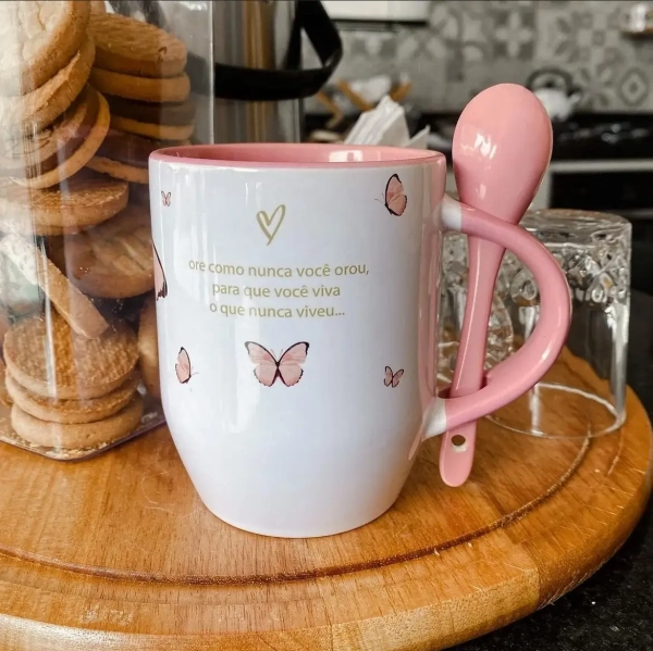 Caneca com Colher Borboleta - Image 3