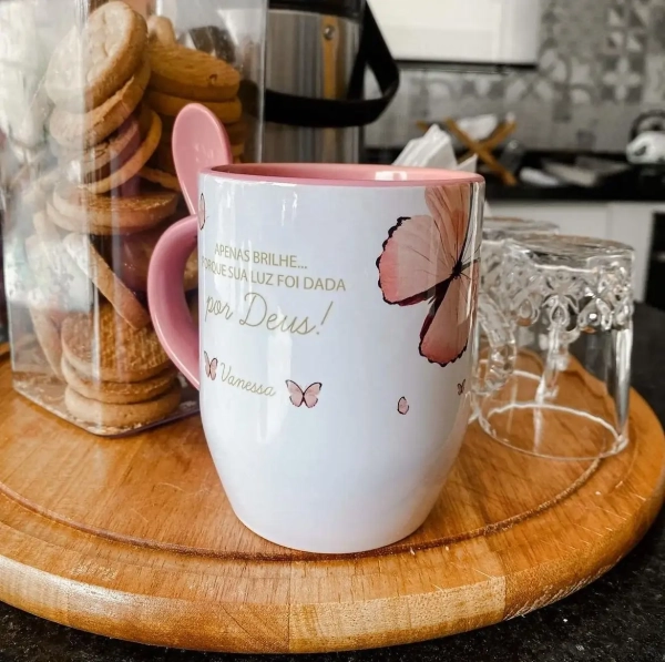 Caneca com Colher Borboleta - Image 2