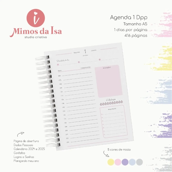 Agenda Diária Tradicional 2025