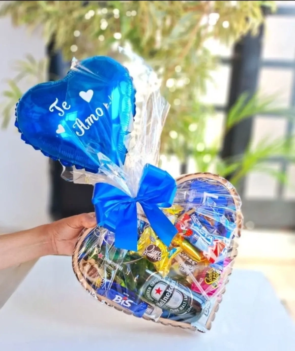 Coração de Chocolate com Balão