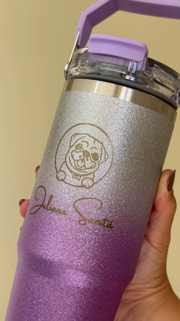 Garrafa Térmica Glitter Personalizada | 900ml - Image 5